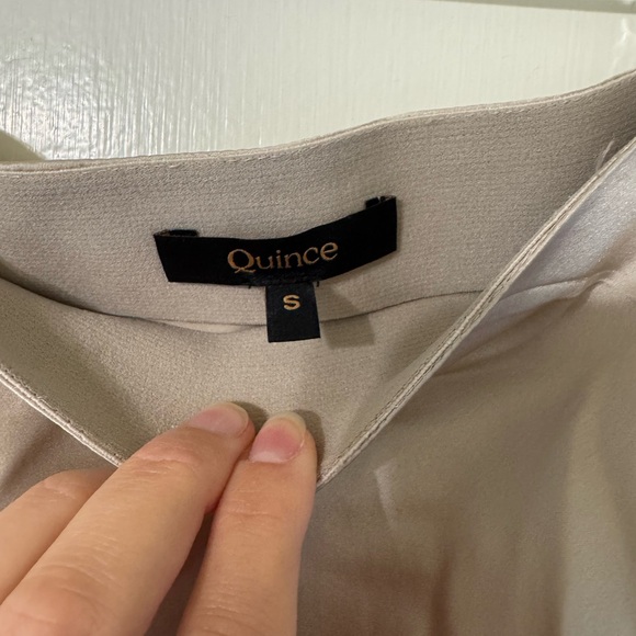 Quince 100% Washable Silk Mini Skirt S Champagne - Picture 5 of 5